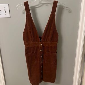 Reddish-brown corduroy dress from Indigo Rein